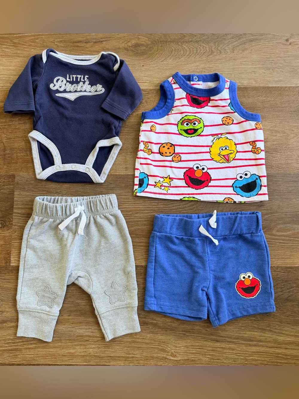 CARTERS | SESAME STREET | Baby Outfit Bundle | Onesie Shorts Set | 2 Outfit Lot